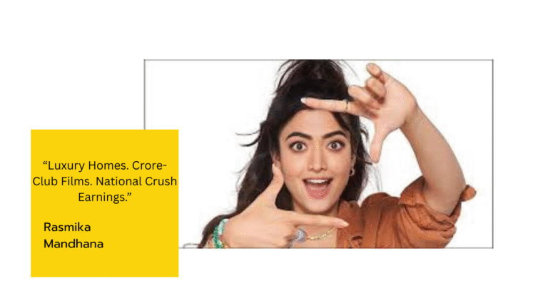 Rashmika Mandanna posing outside her luxury bungalow in Bengaluru
